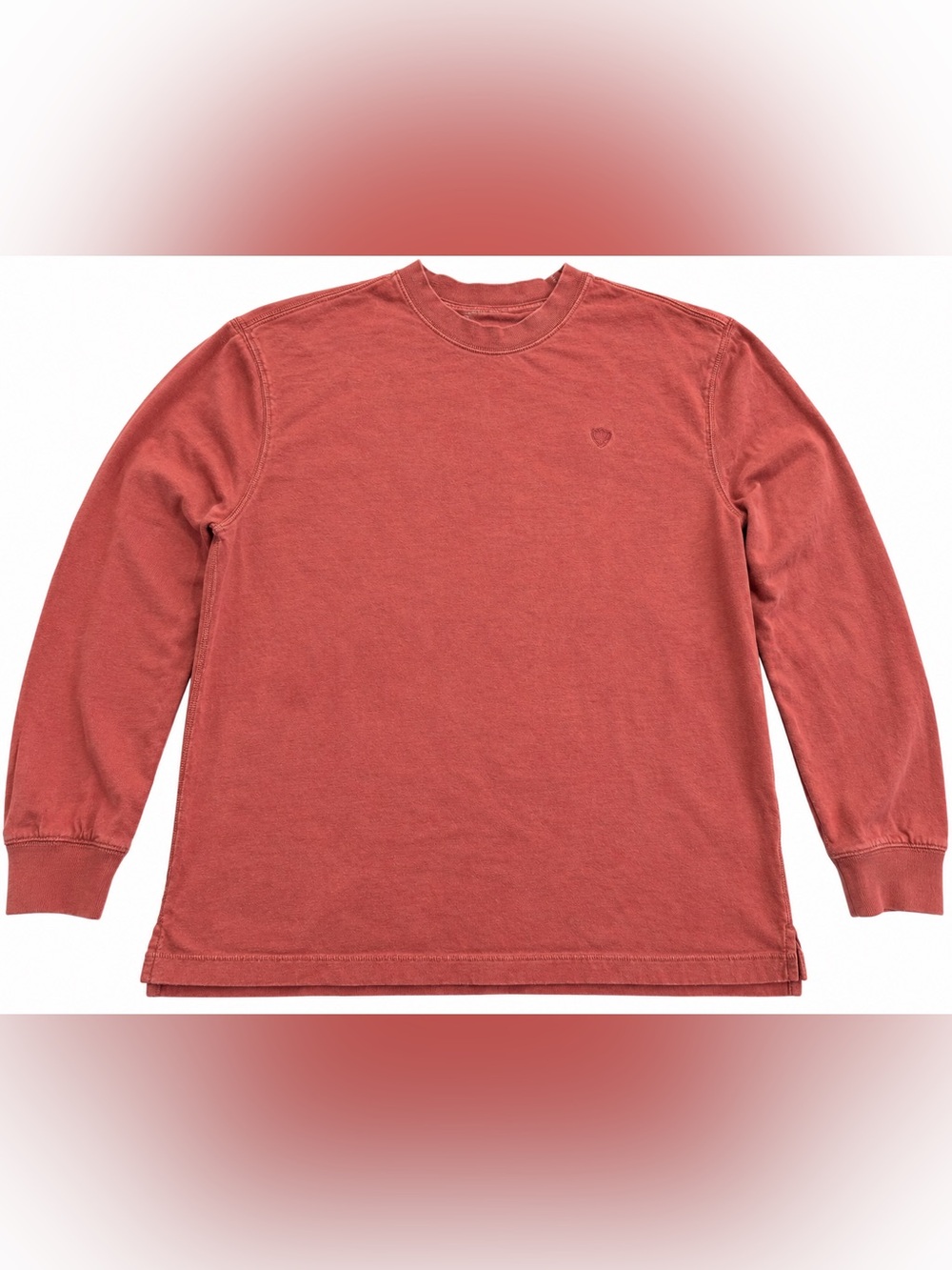 American Eagle Super Soft Standard Fit Rust Cotton Long Sleeve Shirt M